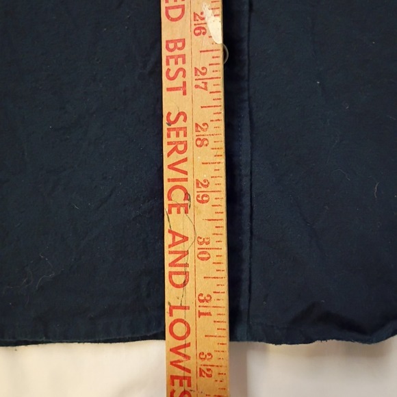 J. Crew Shirt Mens XL Blue Chamois Work Shirt Double Flap Pockets Elbow Patches - Picture 9 of 9